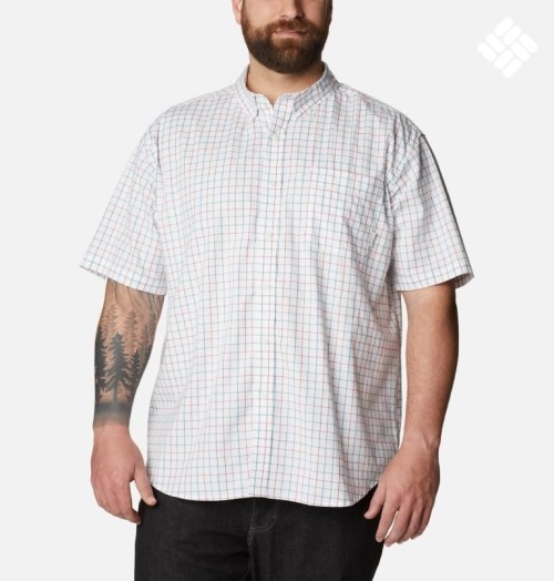 Men's Columbia Rapid Rivers II Short Sleeve Shirts White | Plus Size CA-BC835